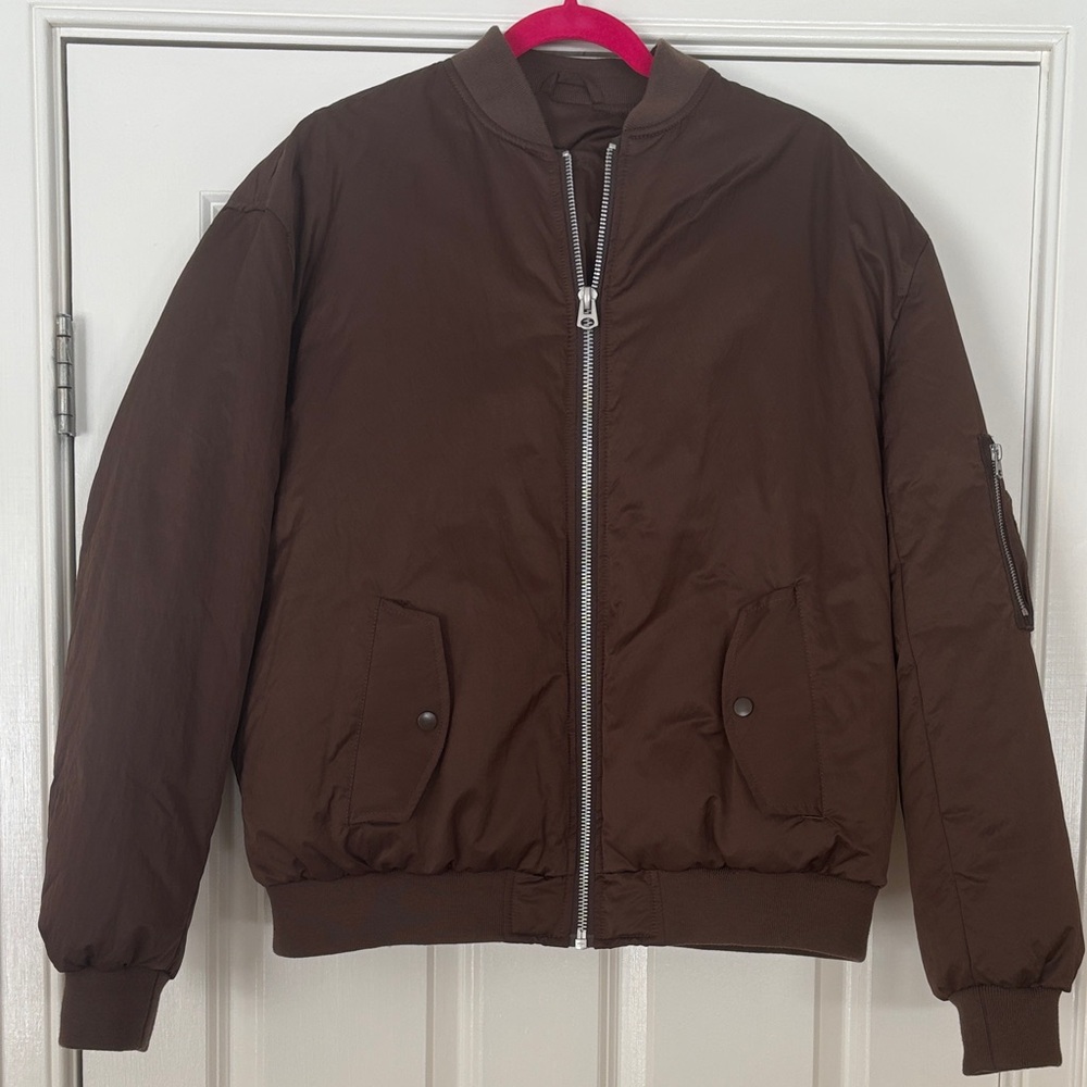 Asos Brown Men's Padded Bomber Jacket